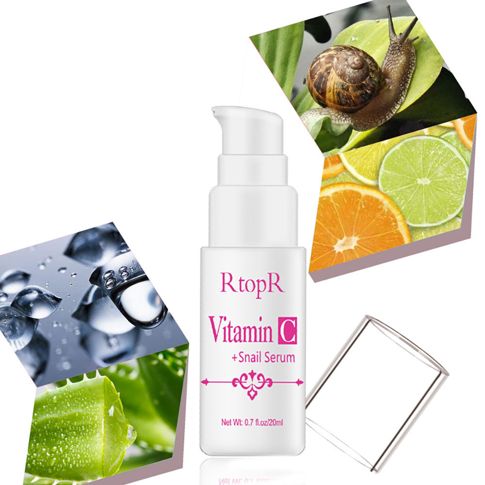 Verpackung und Flasche des RtopR Vitamin C + Snail Serums